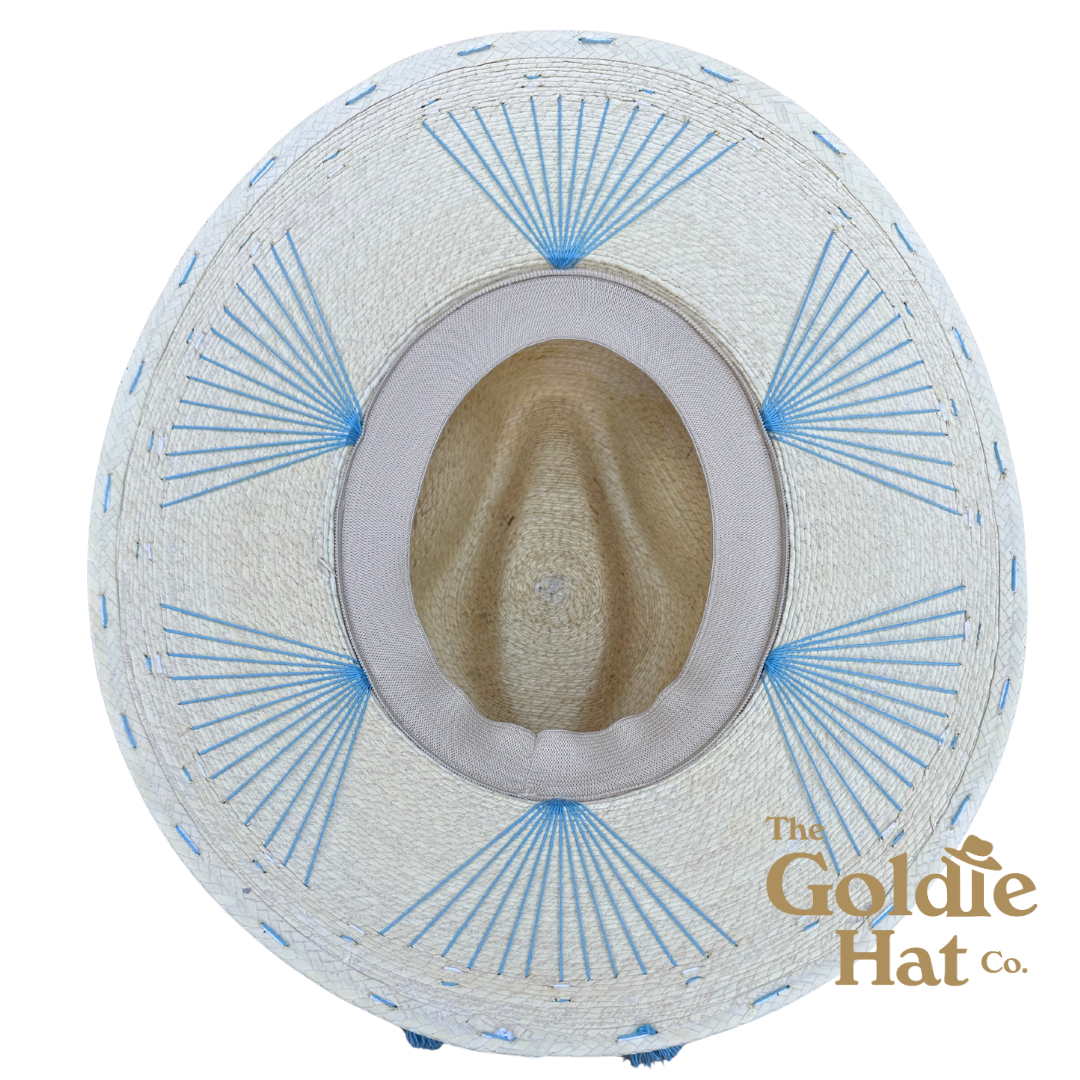 Light Blue Bow Palma Hat
