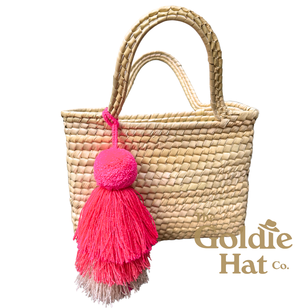 Shades of Pink Pompom Palma Bag Small