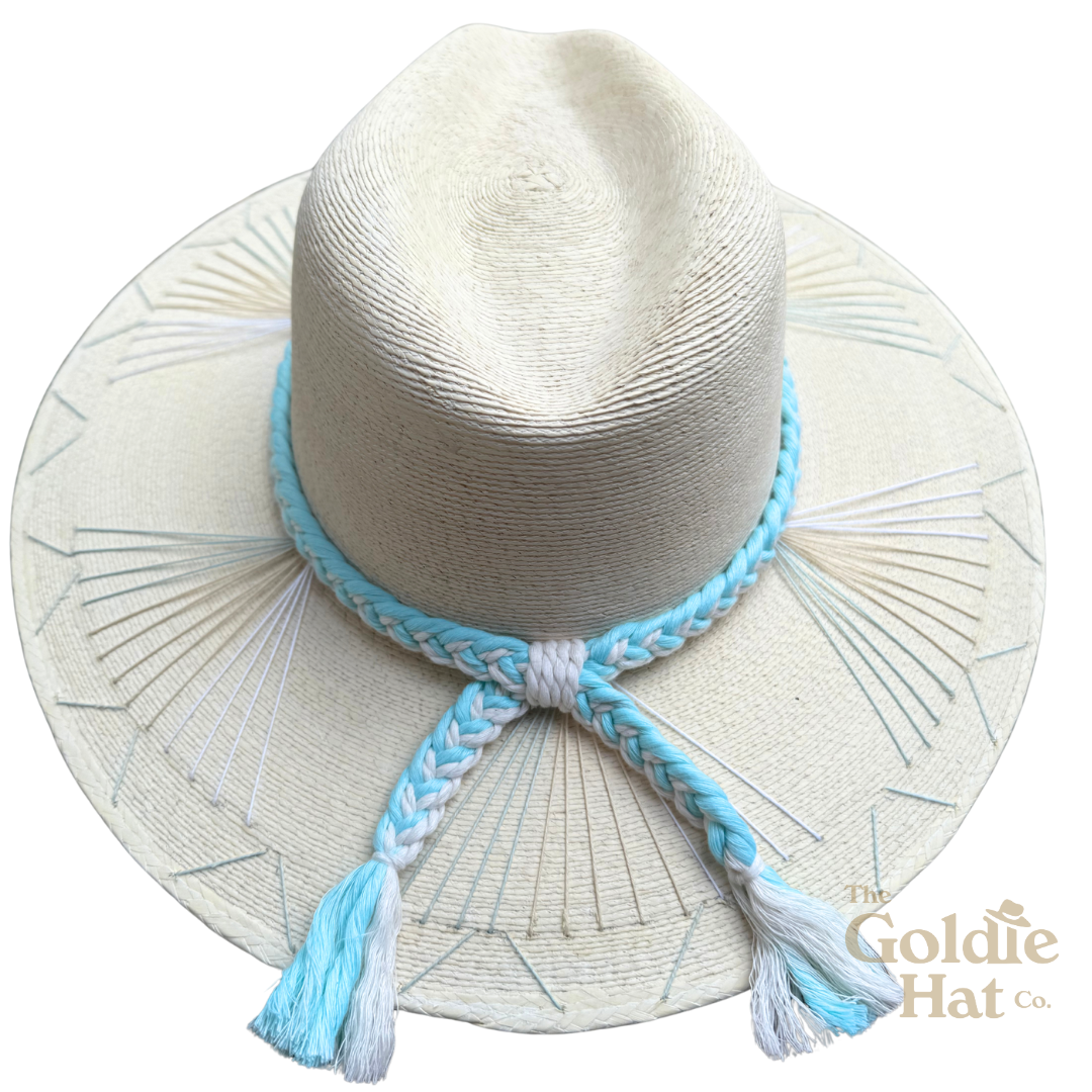 Mallorca Aquamarine Tricolor Brim