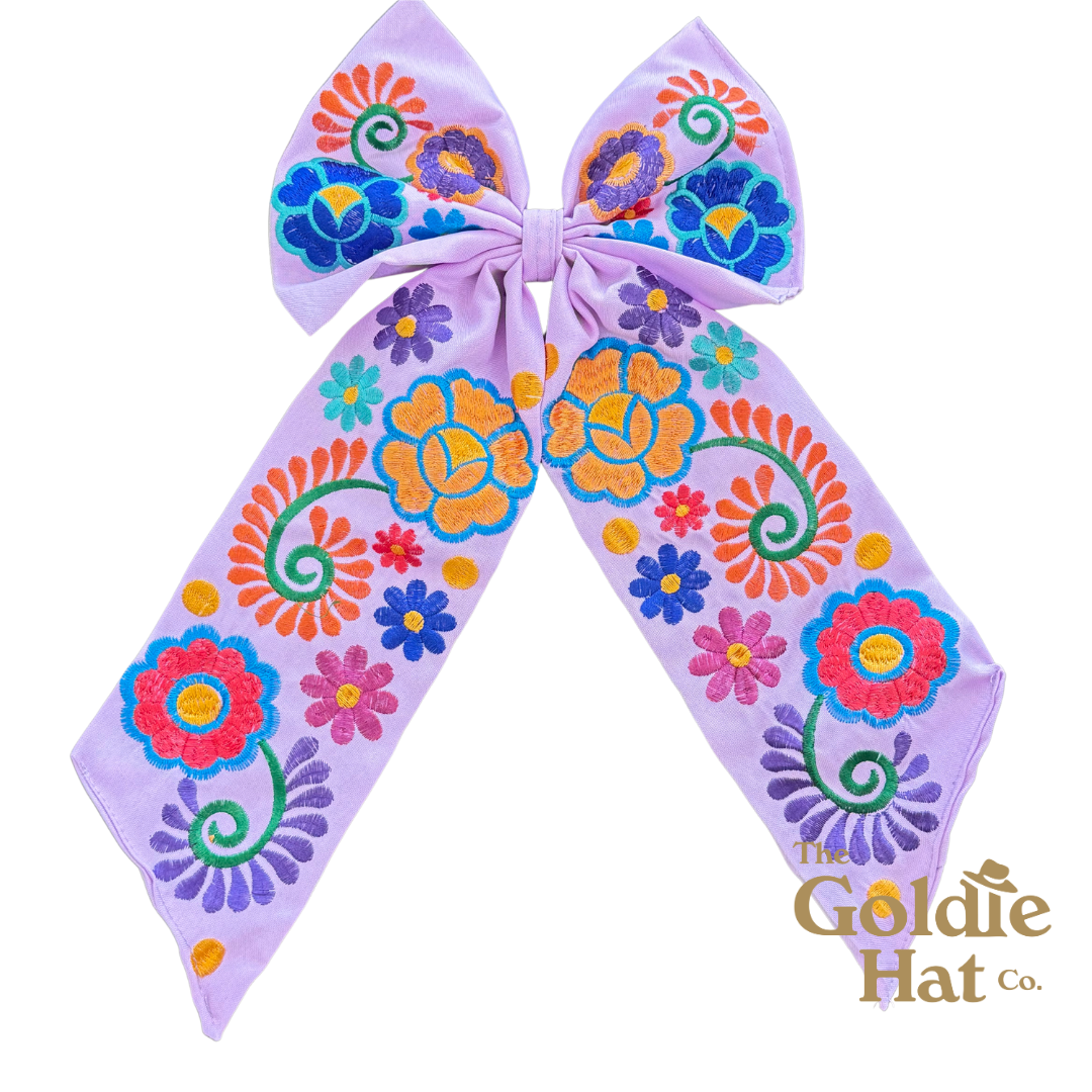 Large Embroidered Bow
