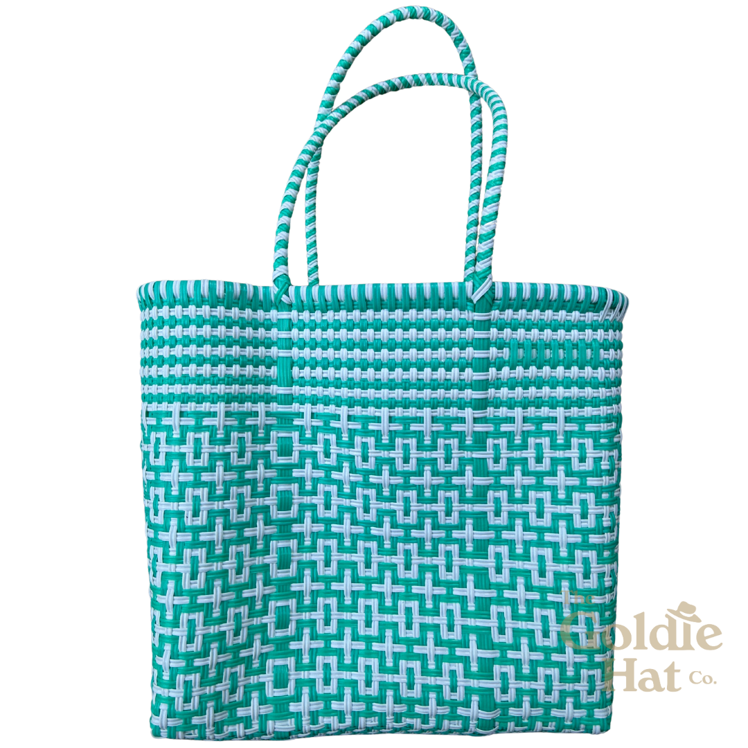Turquoise Cross Tote