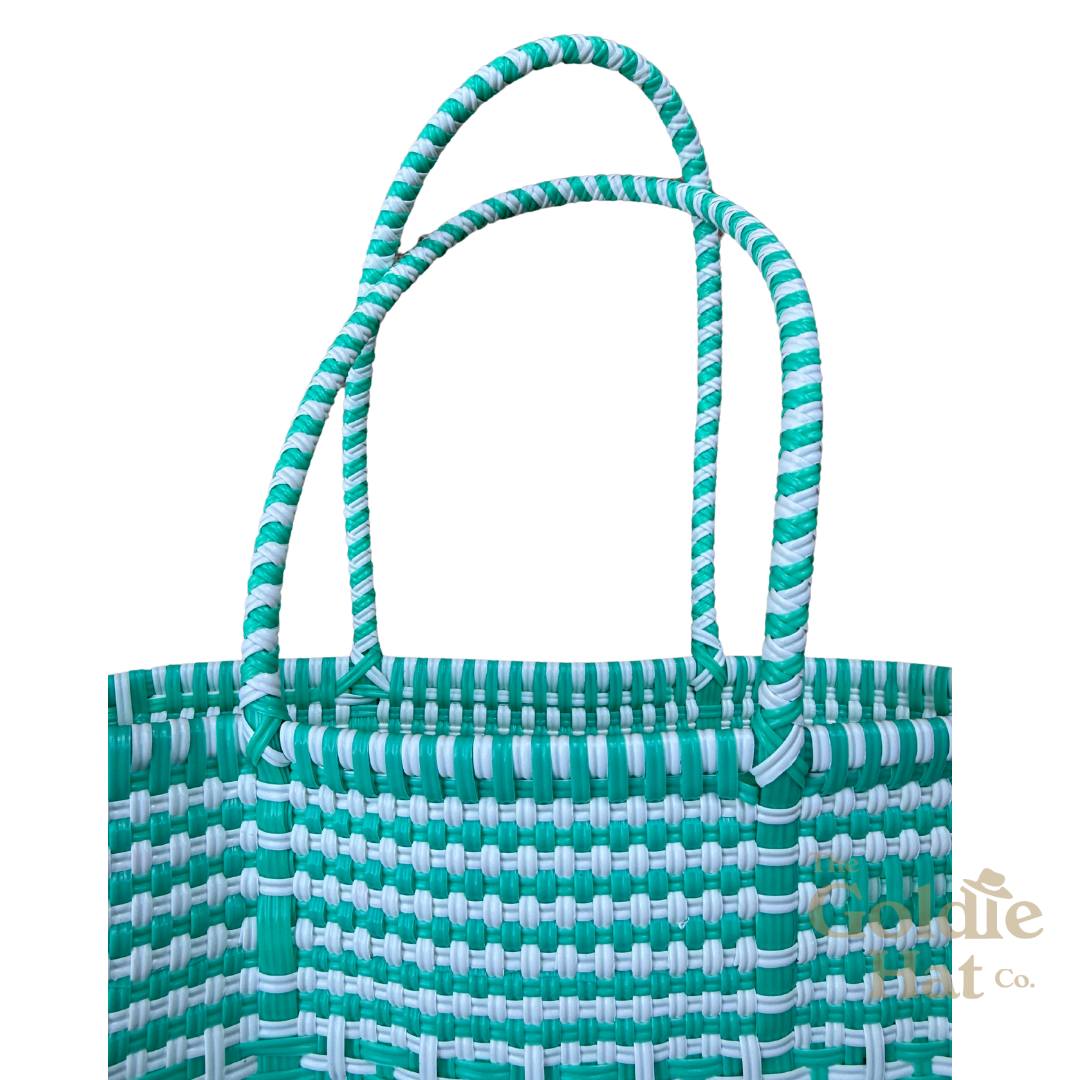 Turquoise Cross Tote