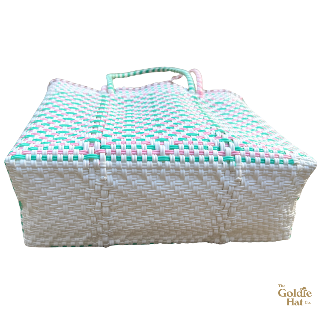 Goldie Small Bag in Pink and Teal