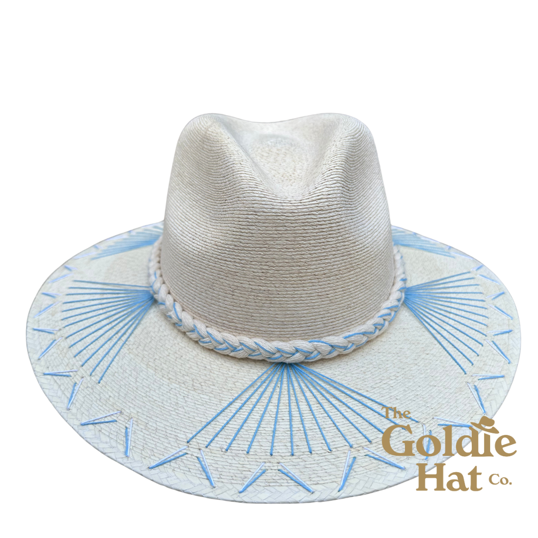 Light Blue Bow Palma Hat