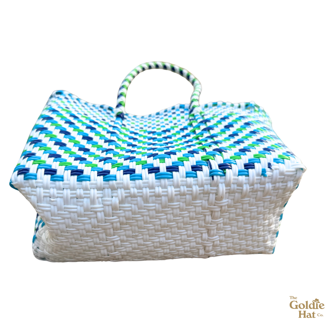Goldie Mini Bag in Blue, Green, and White