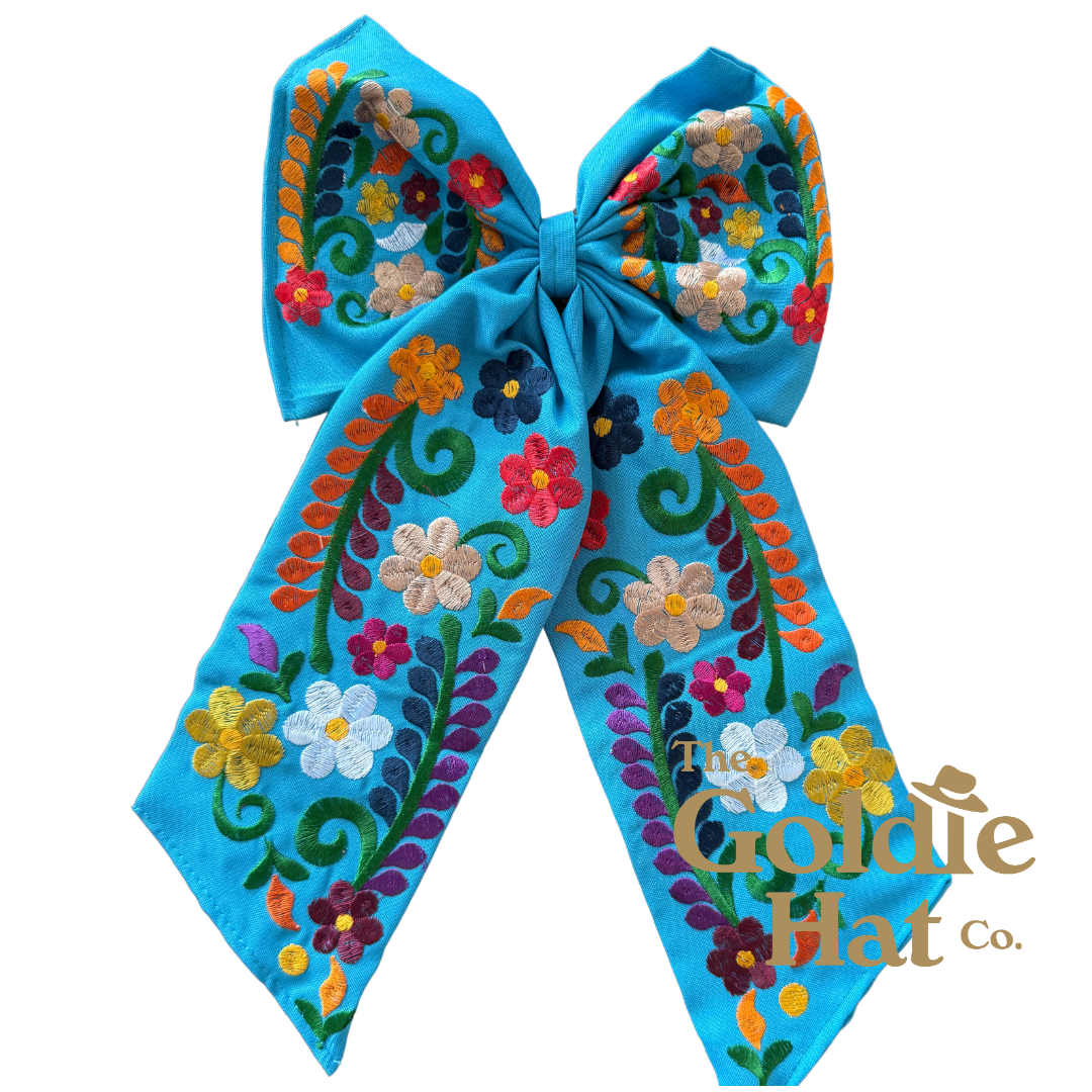 Large Embroidered Bow