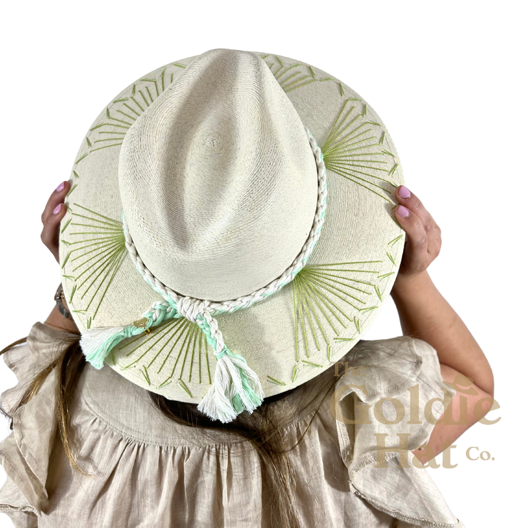 Mallorca Hat Lime & Turquoise