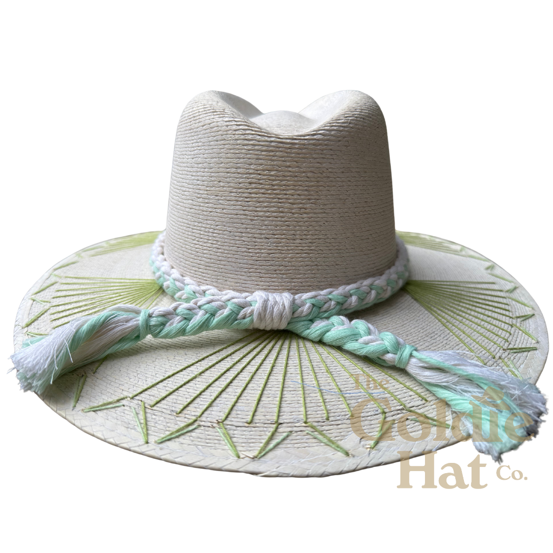 Mallorca Hat Lime & Turquoise