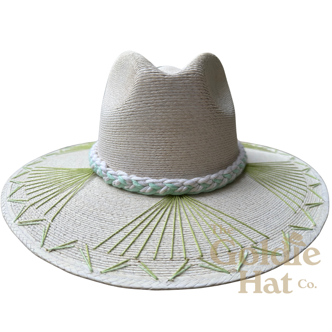 Mallorca Hat Lime & Turquoise