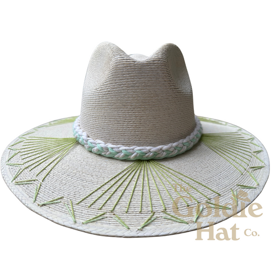 Mallorca Hat Lime & Turquoise