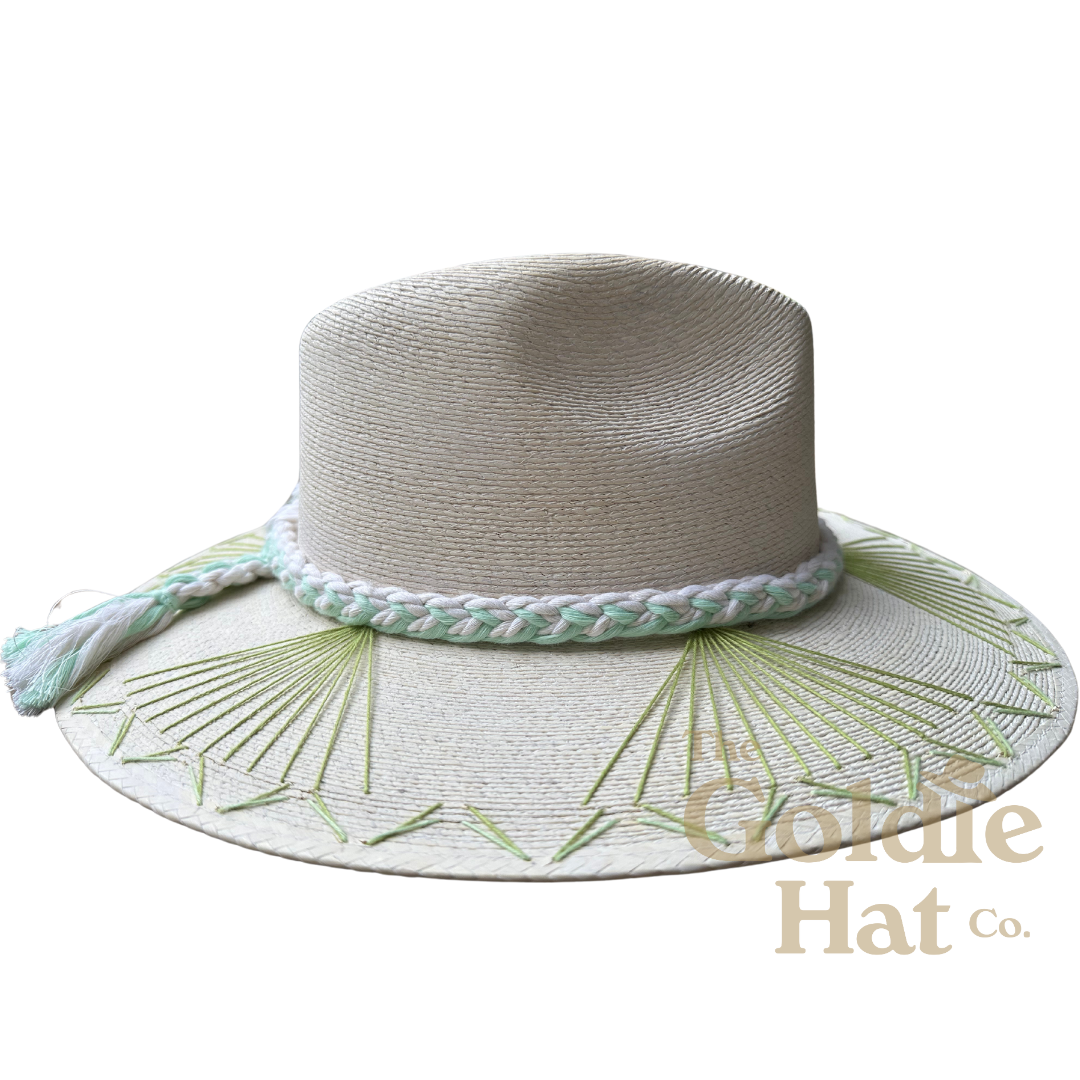 Mallorca Hat Lime & Turquoise