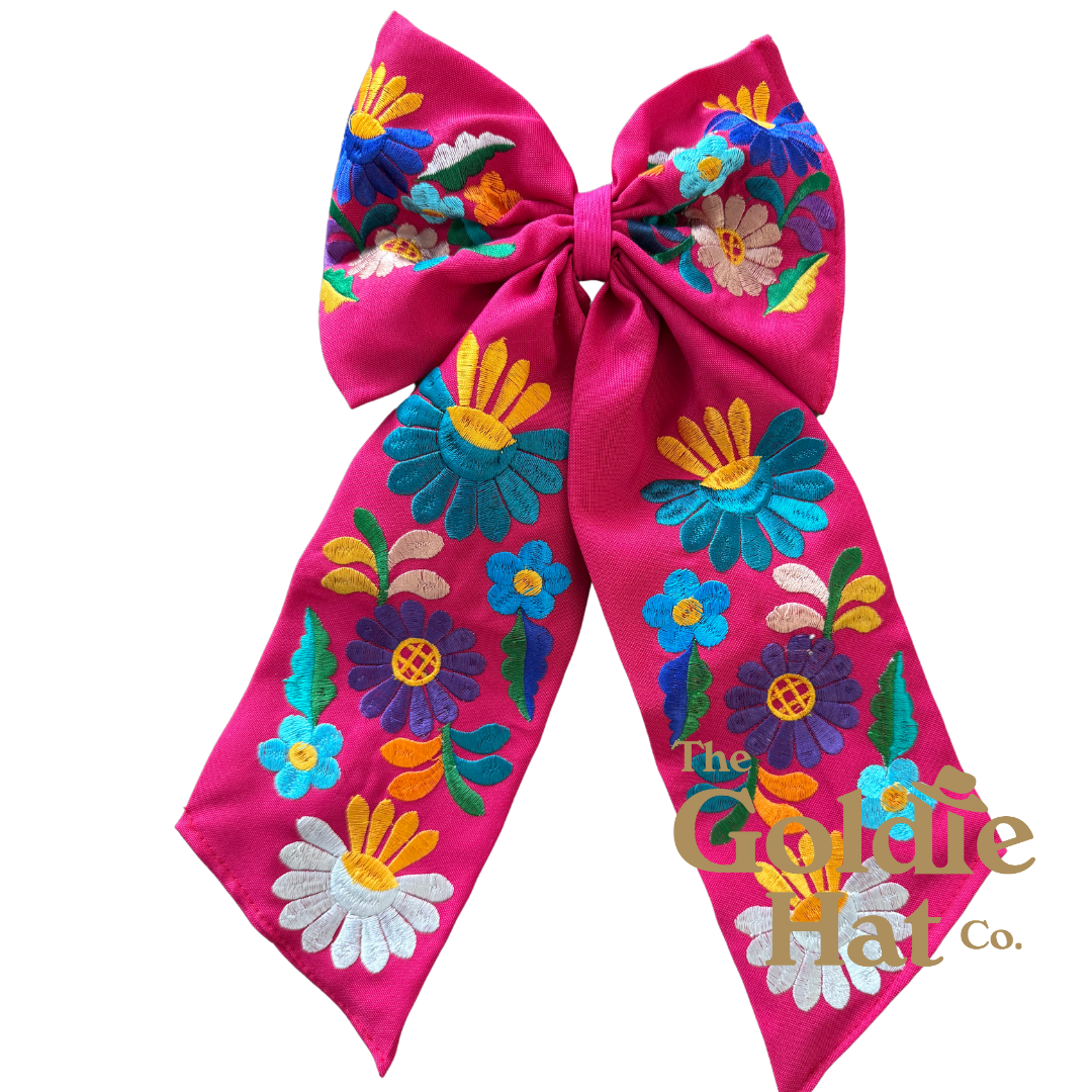Large Embroidered Bow
