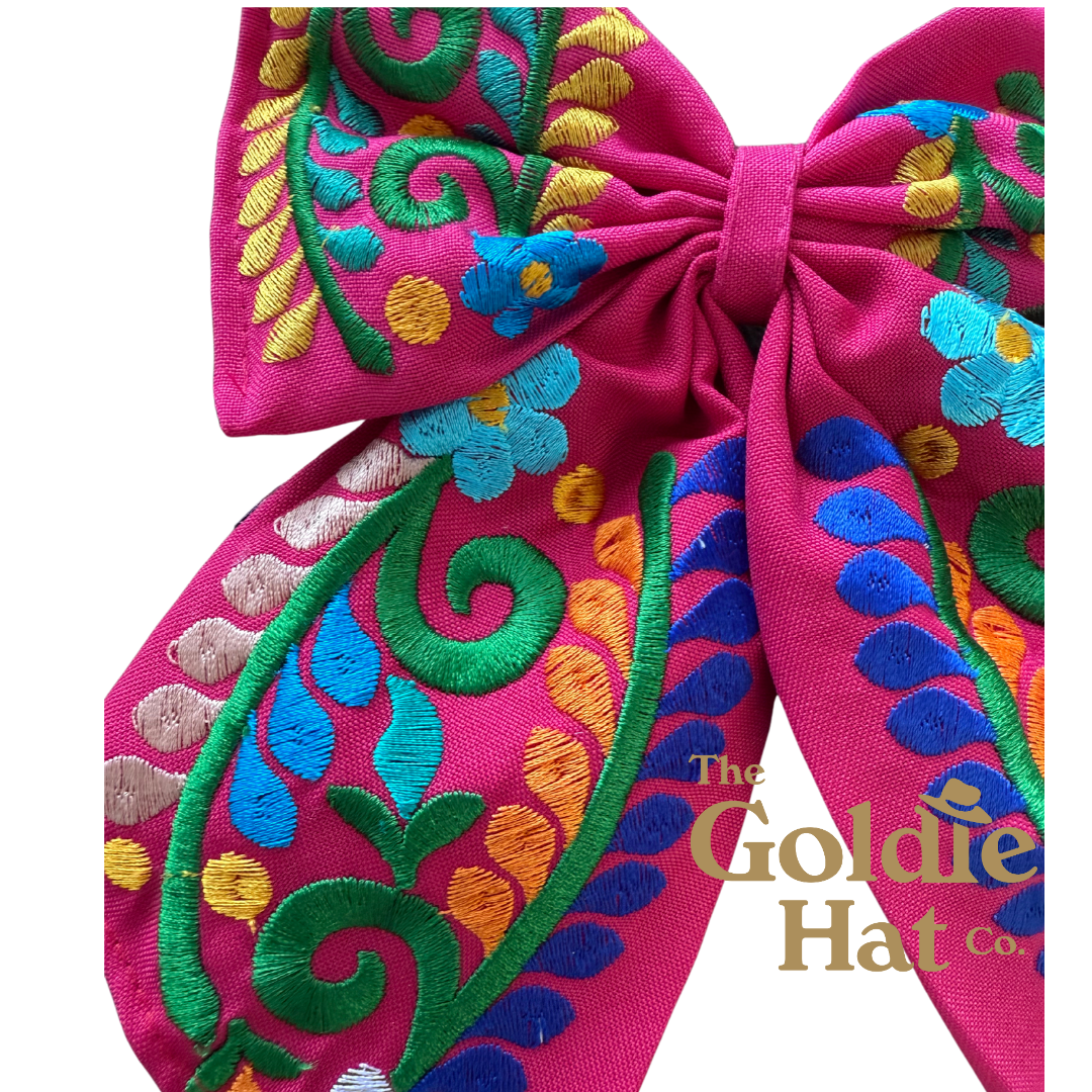 Medium Embroidered Bow