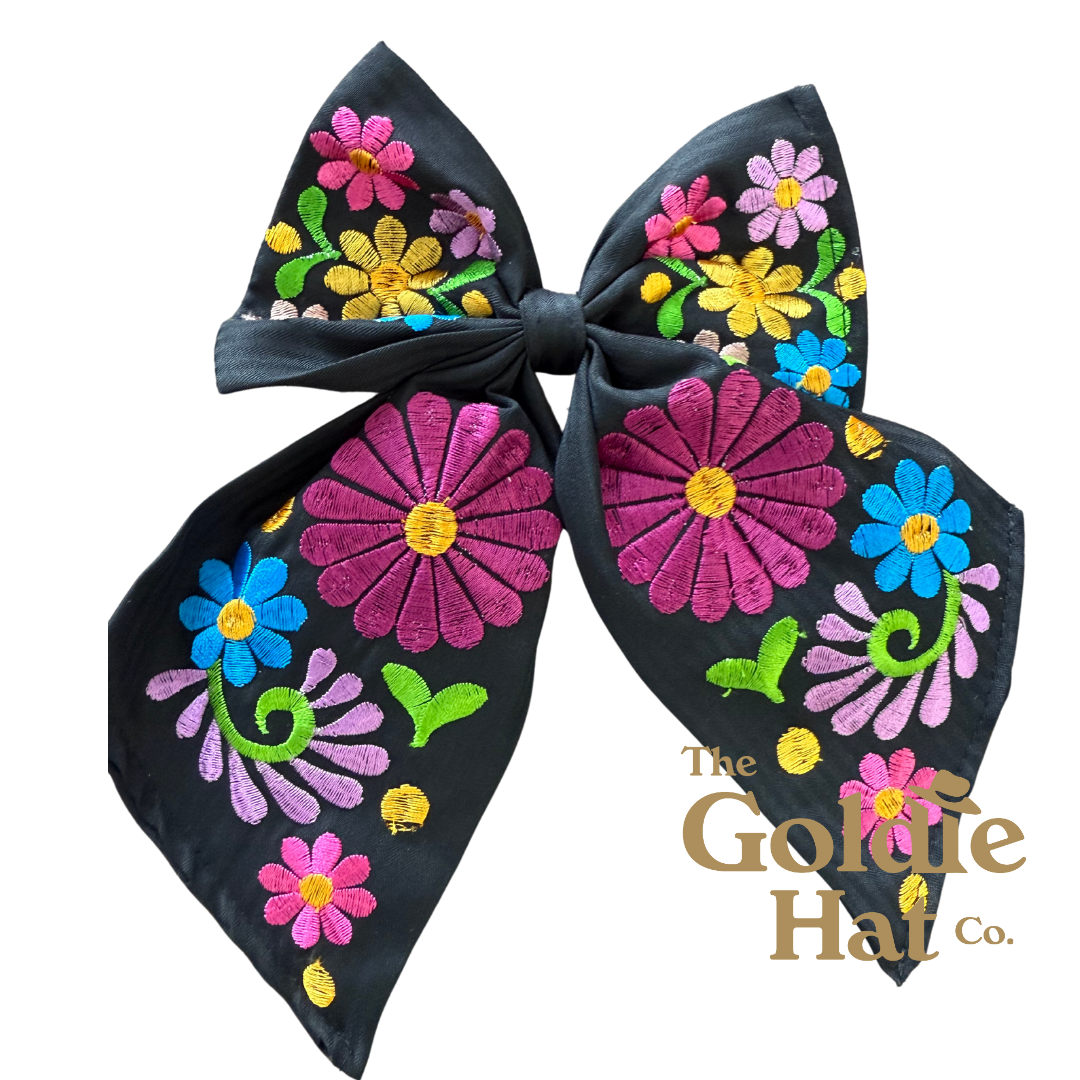 Medium Embroidered Bow