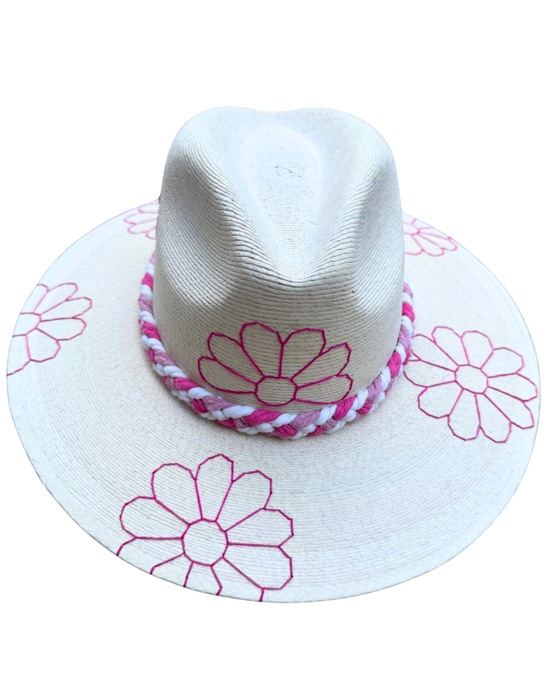 Daisy Pink Palm Hat