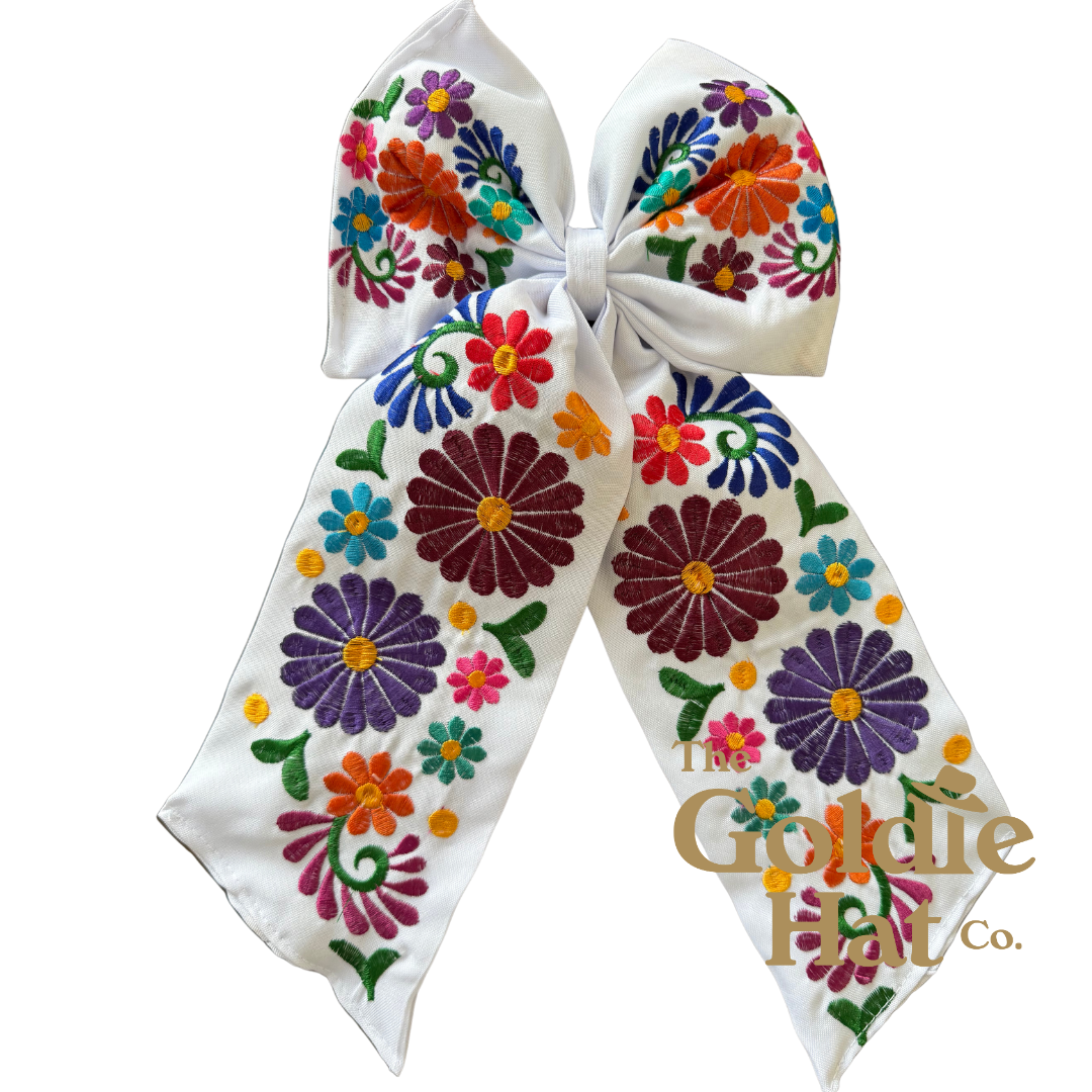 Large Embroidered Bow