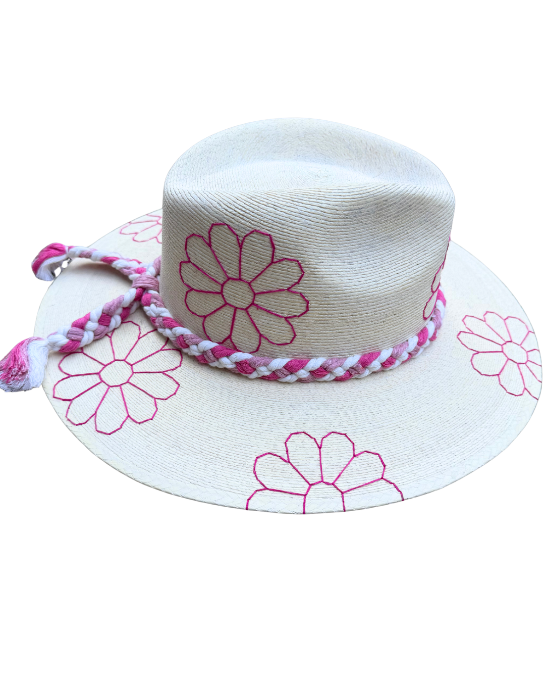 Daisy Pink Palm Hat