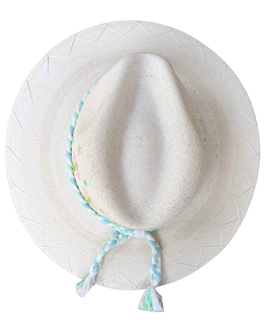 Wildflower White & Blue Band Palm Hat