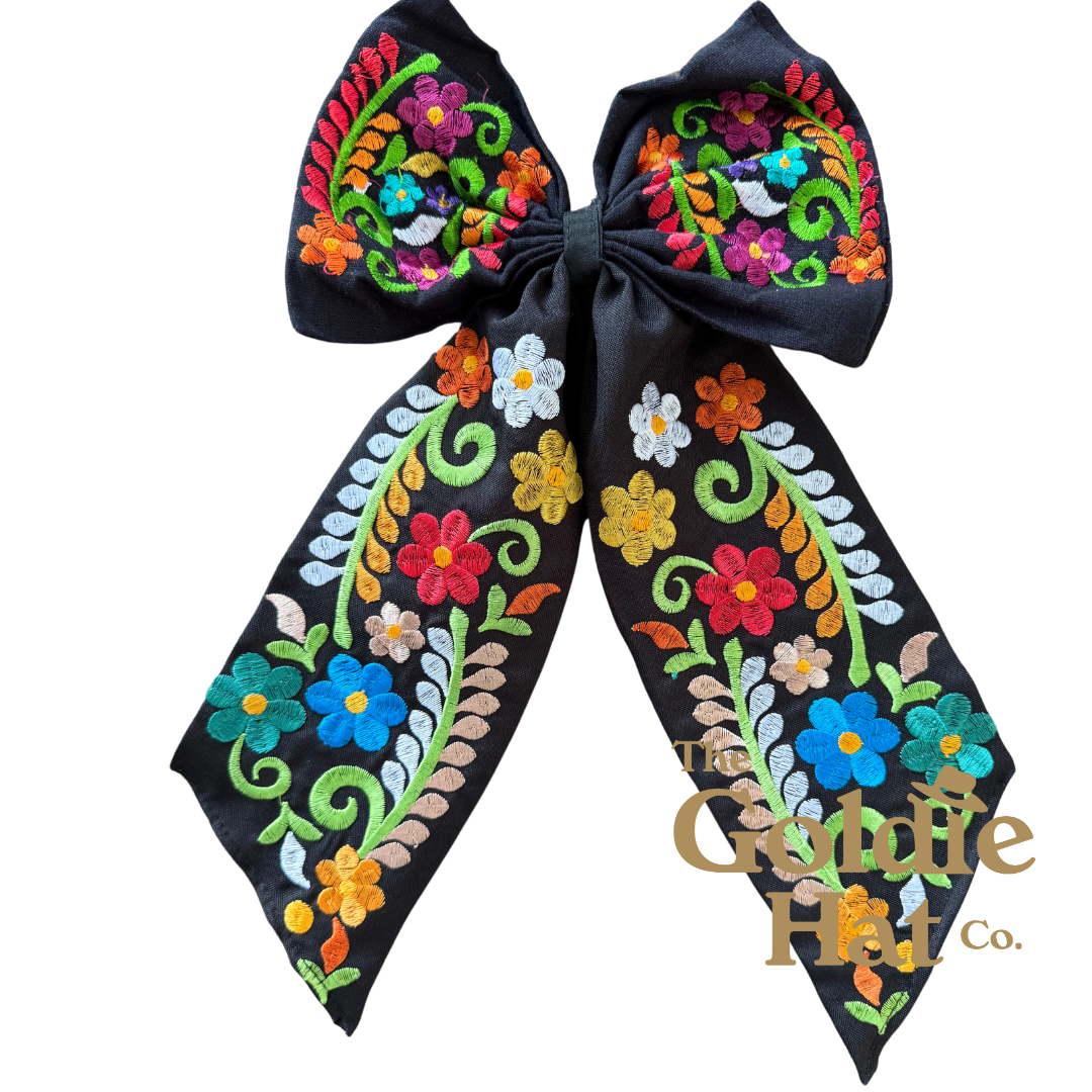 Large Embroidered Bow