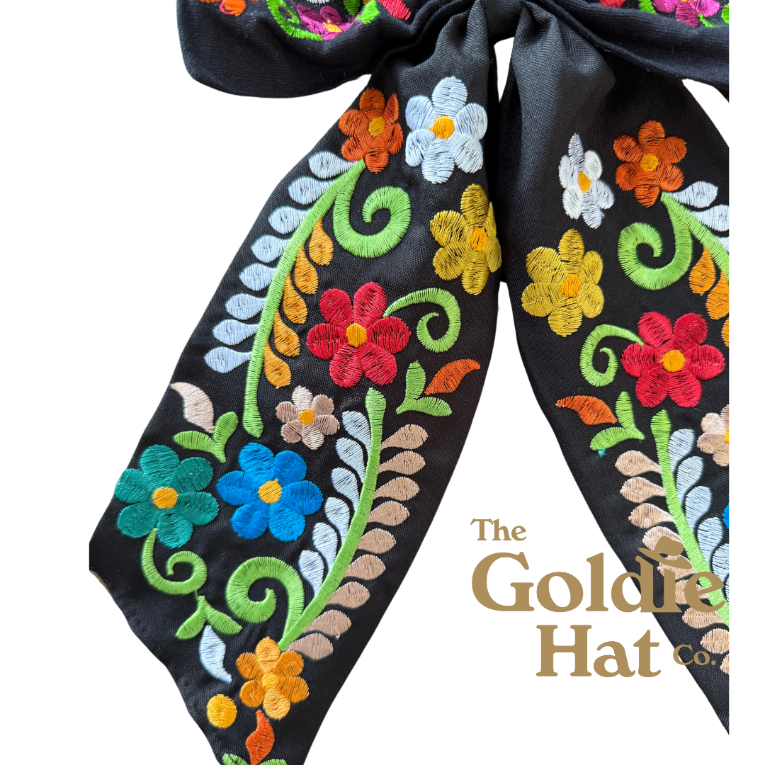 Large Embroidered Bow