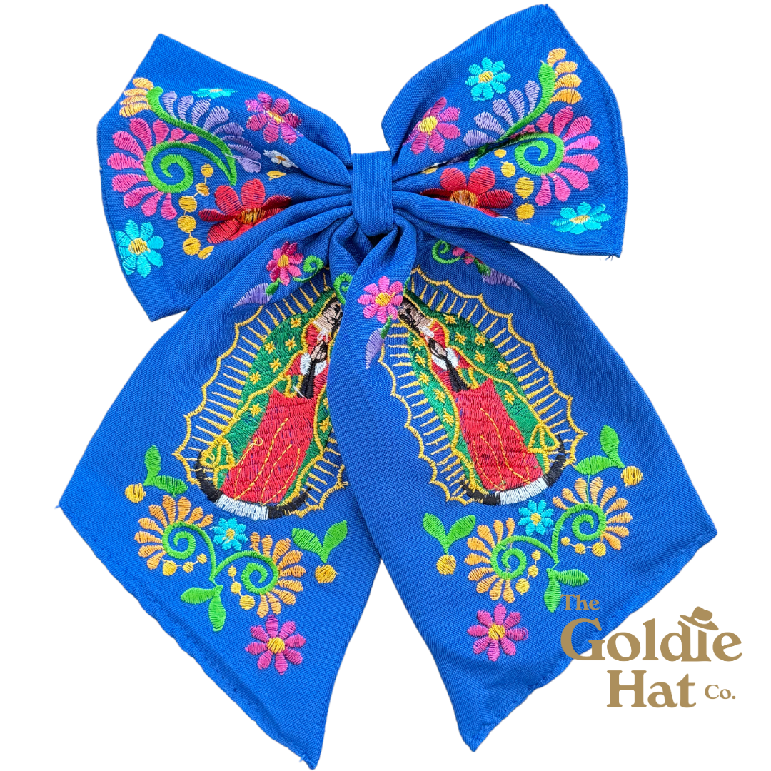 Medium Embroidered Mary Bow