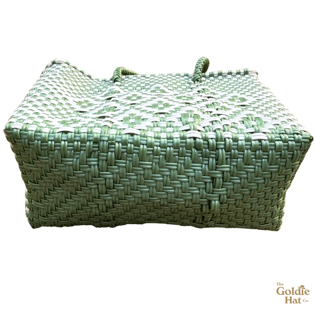 Goldie Mini Bag in Green & White