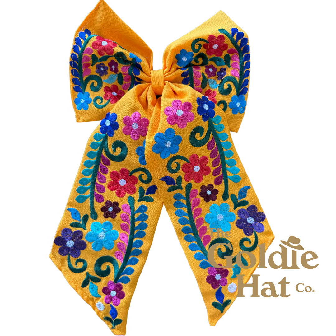 Large Embroidered Bow