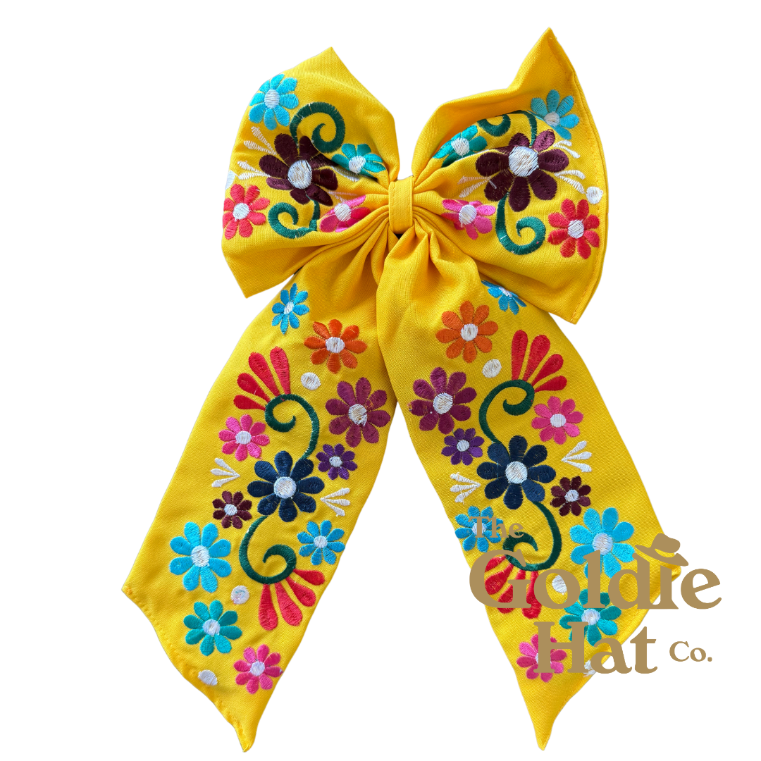 Large Embroidered Bow