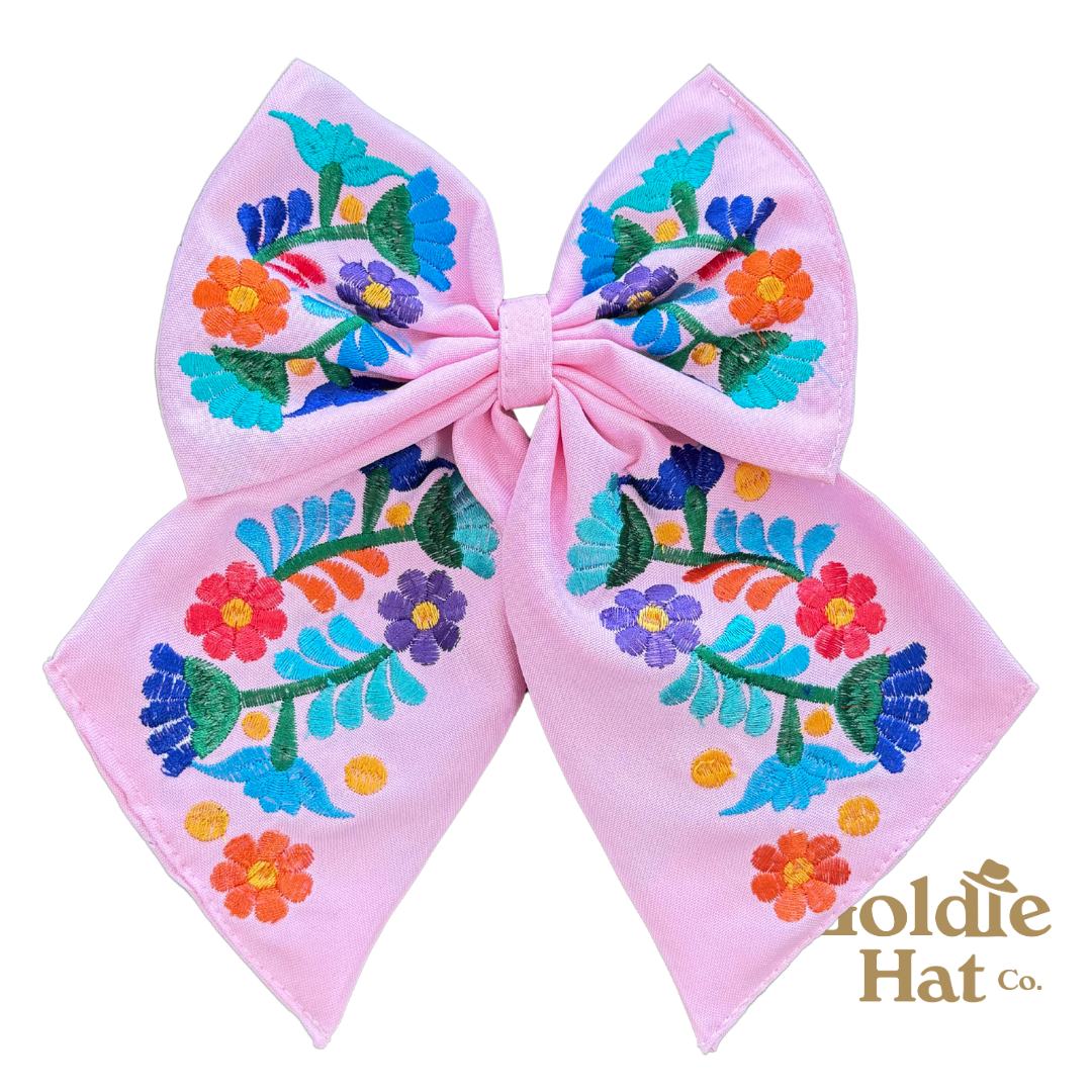 Medium Embroidered Bow