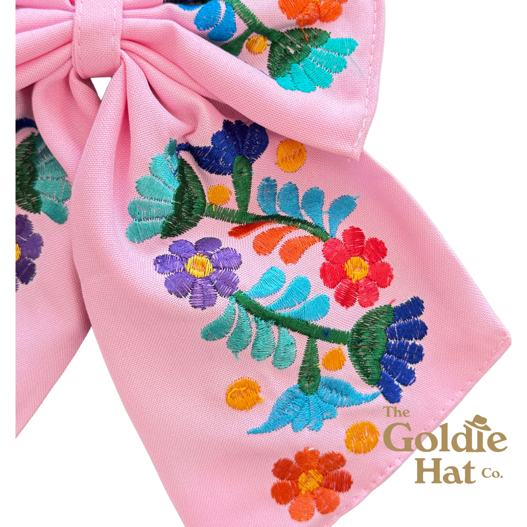 Medium Embroidered Bow