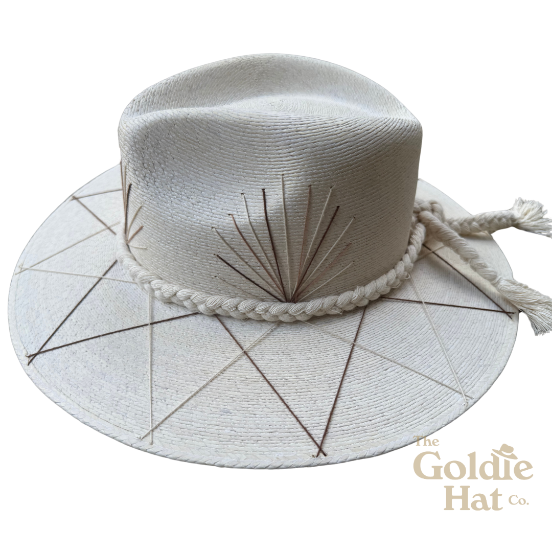 Palma Hat Brown and Light Beige