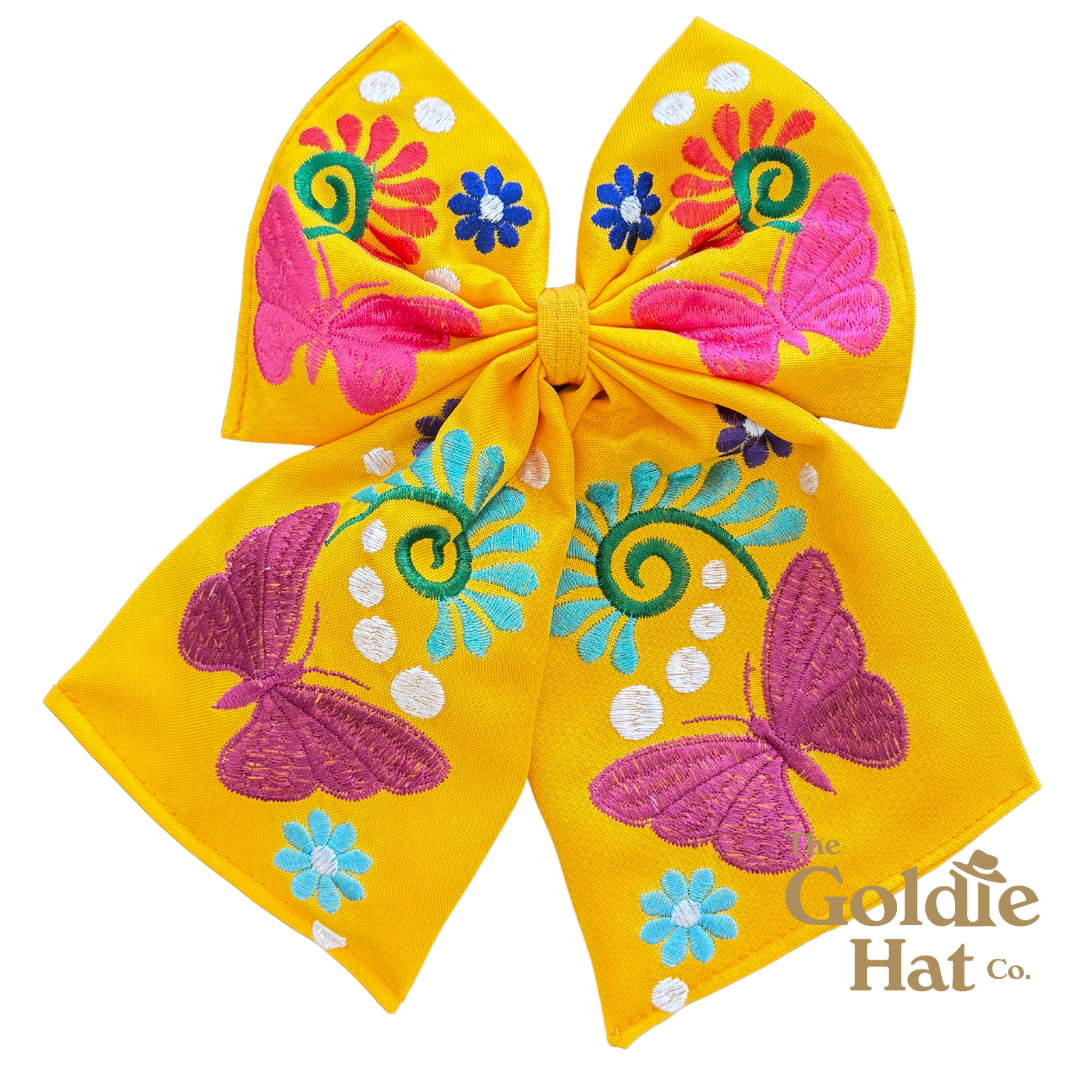 Medium Embroidered Bow