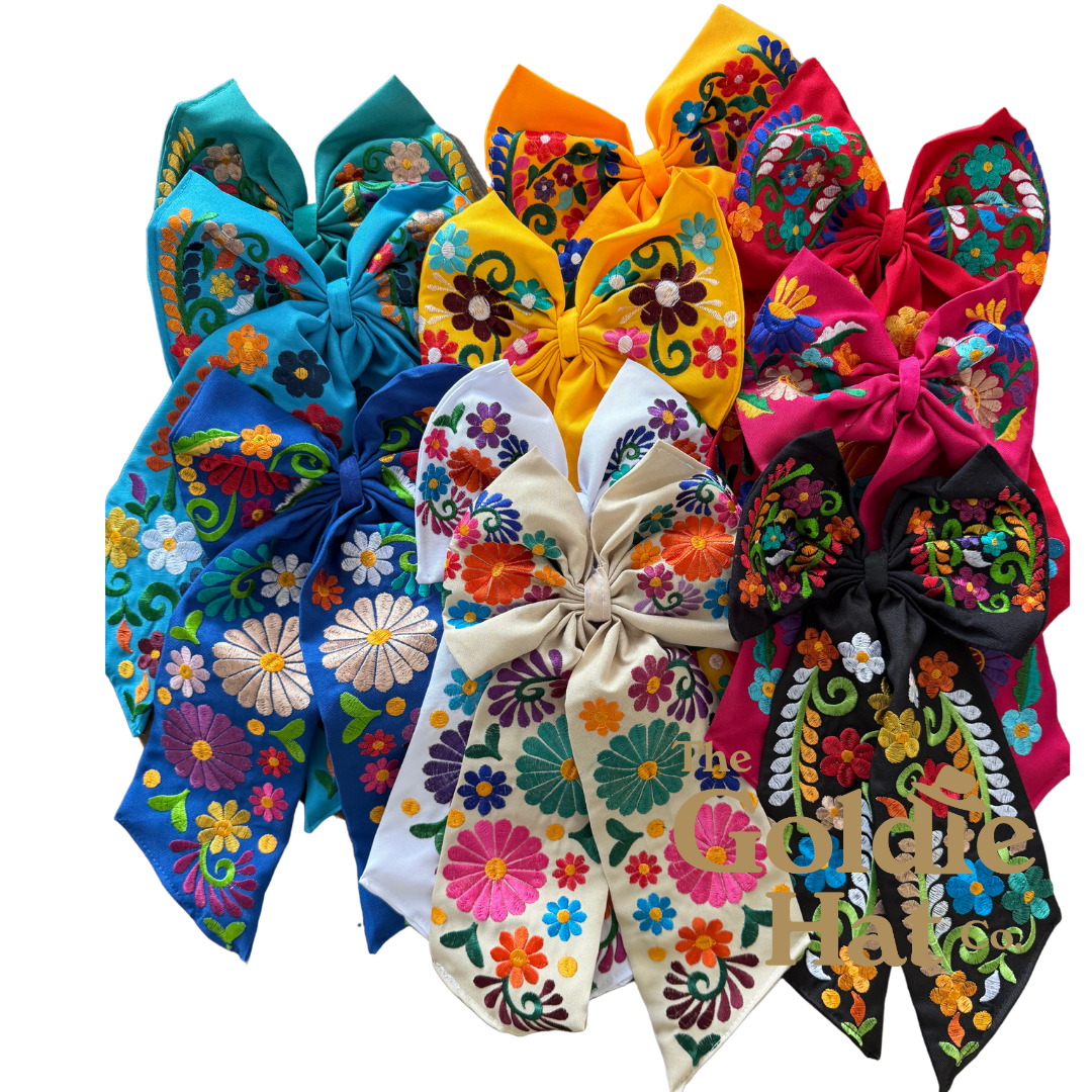 Large Embroidered Bow