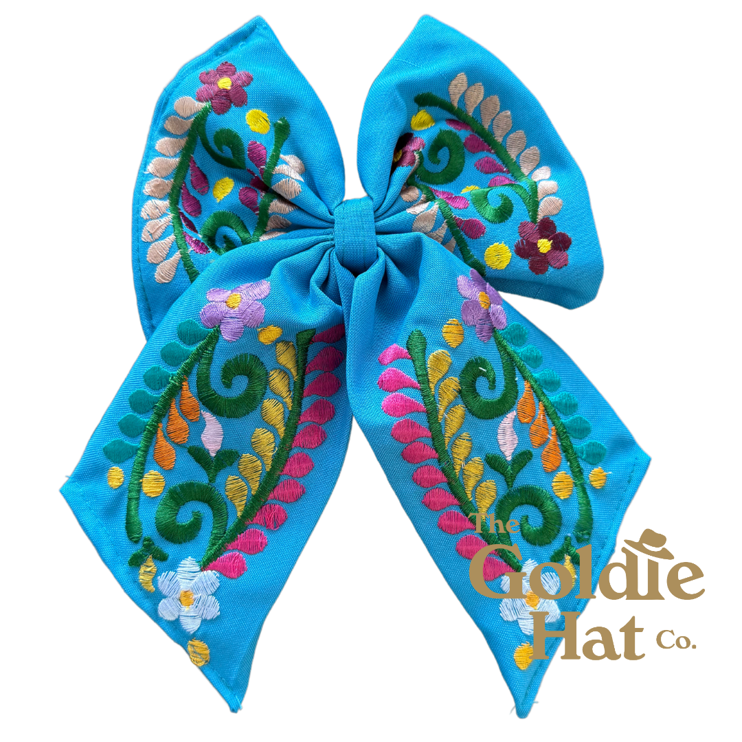 Medium Embroidered Bow