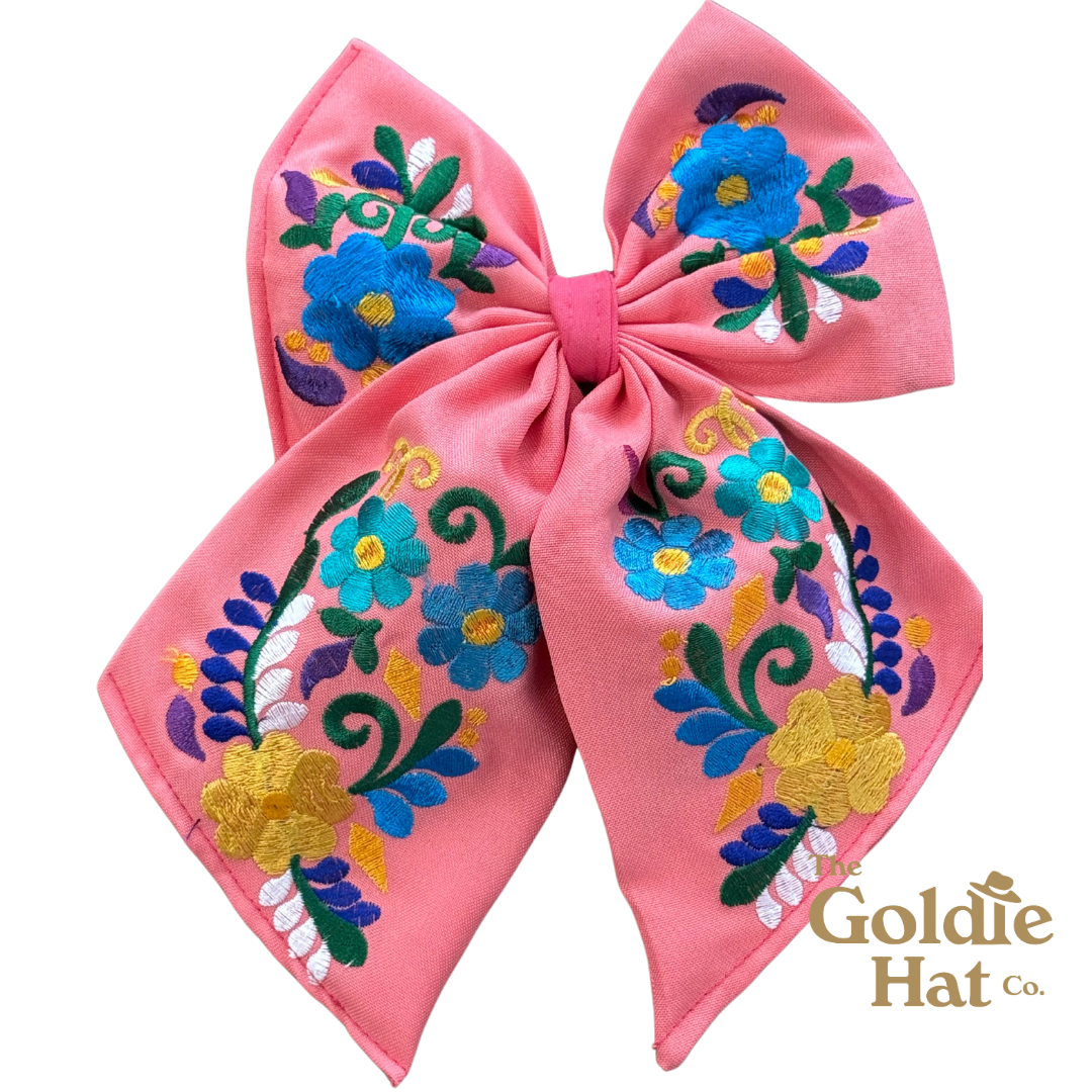 Medium Embroidered Bow