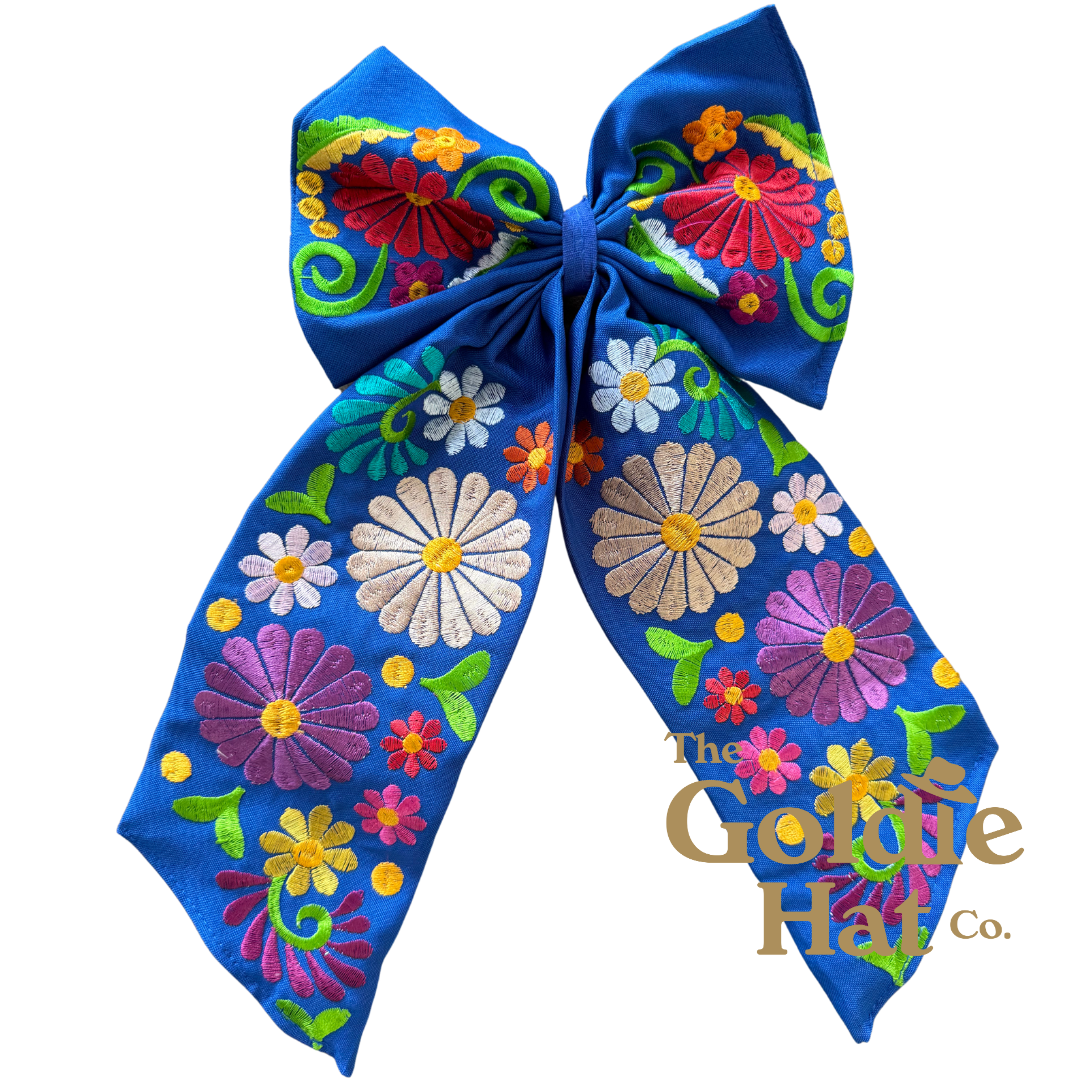 Large Embroidered Bow