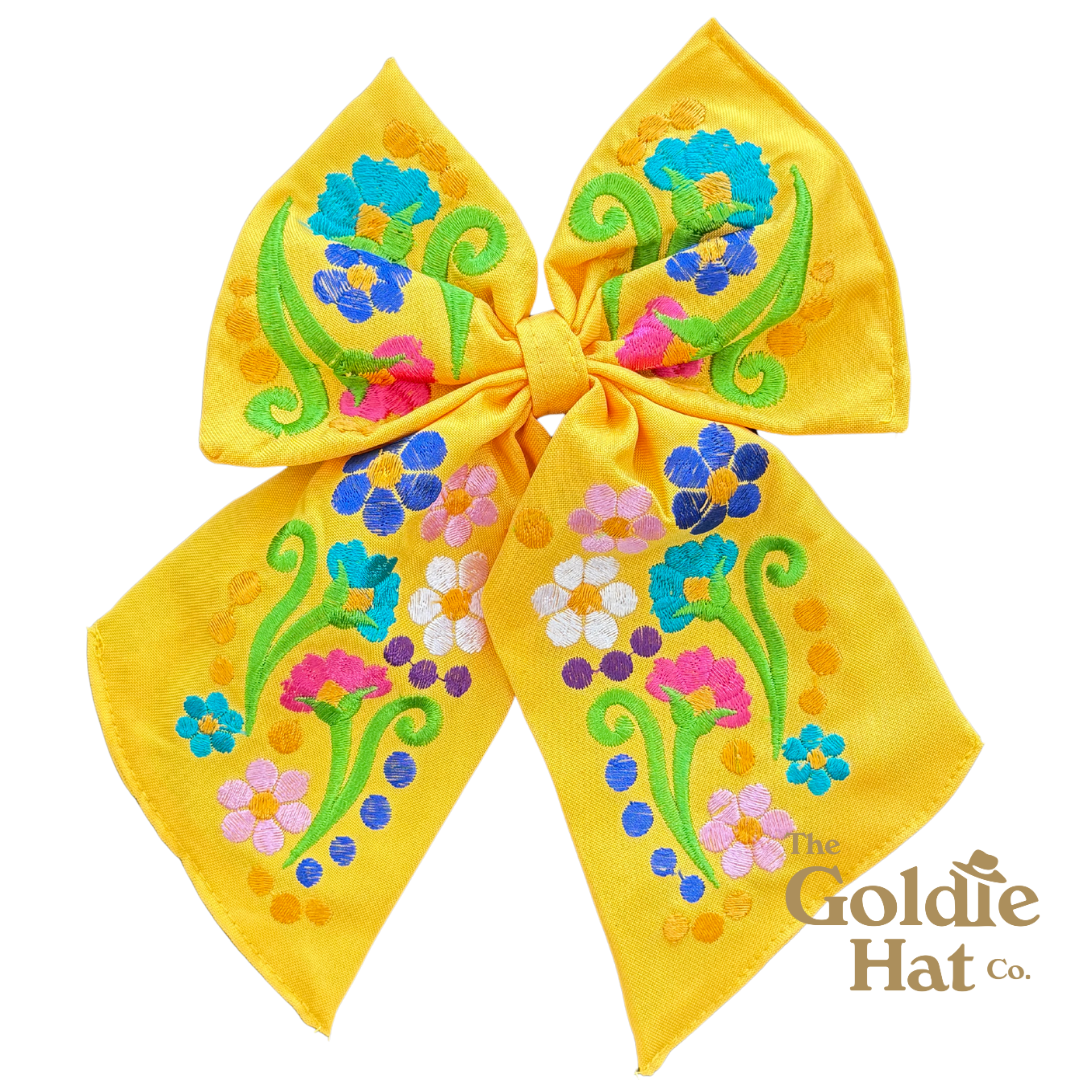 Medium Embroidered Bow