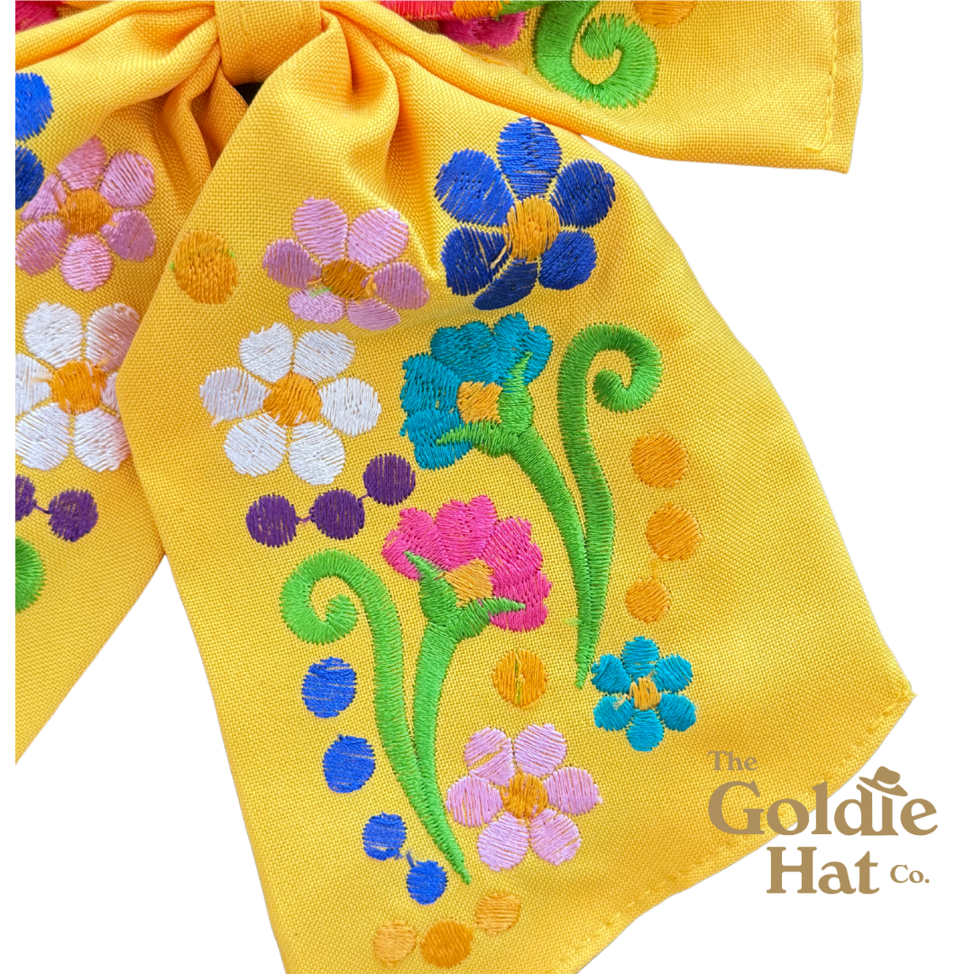 Medium Embroidered Bow