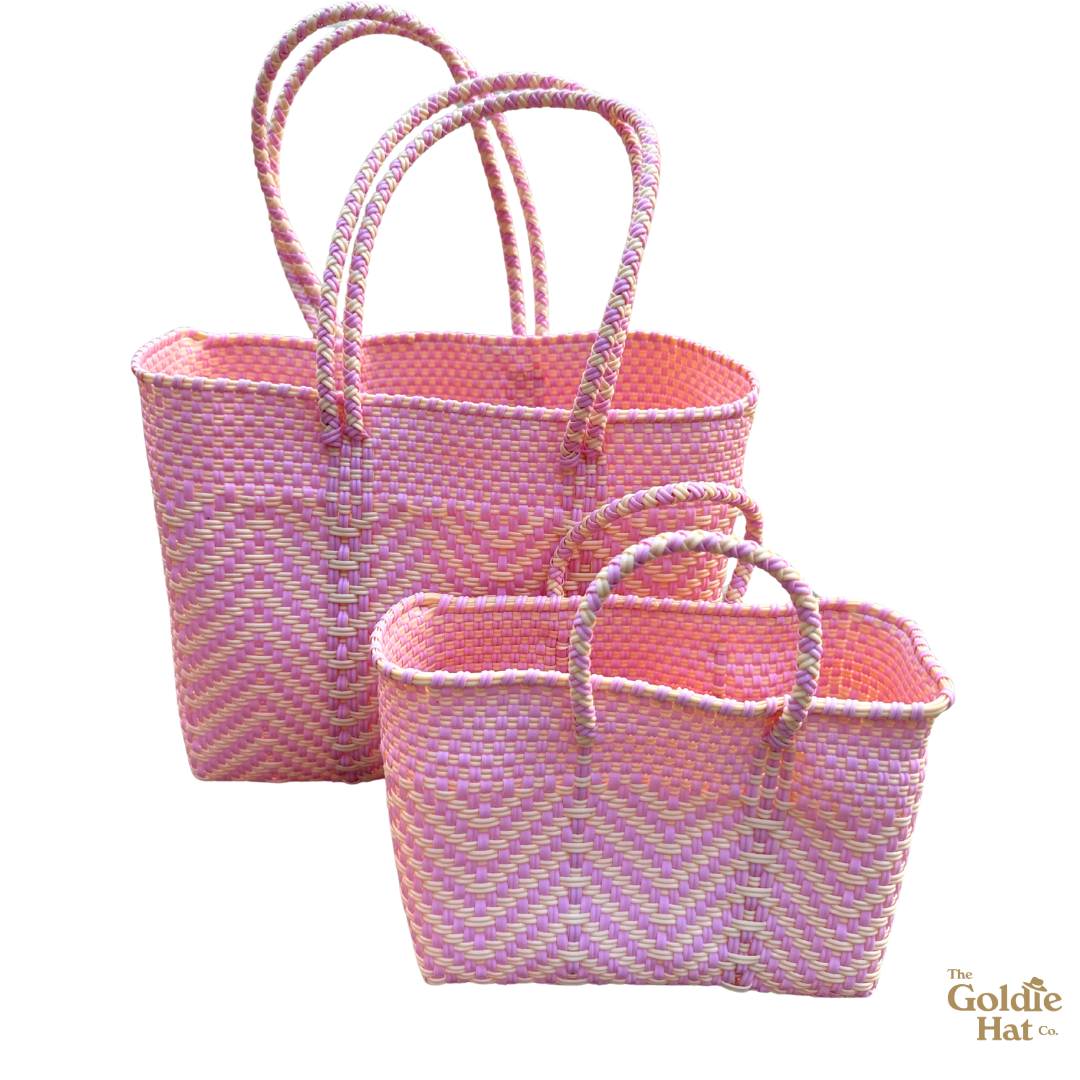 Goldie Mini Bag in Soft Pink & Cream