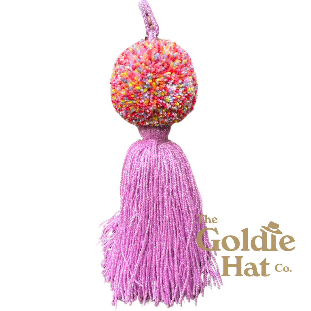 Funfetti Pink Pompom Palma Bag Small