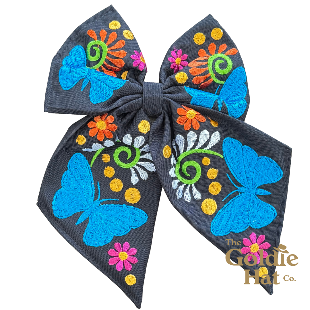 Medium Embroidered Bow