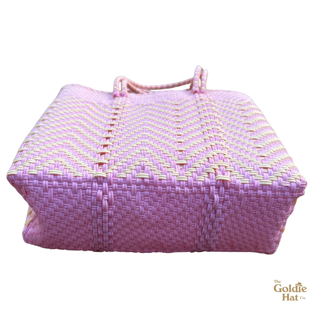 Goldie Small Bag in Soft Pink & Creme