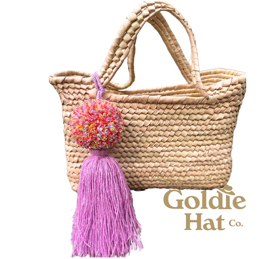 Funfetti Pink Pompom Palma Bag Small