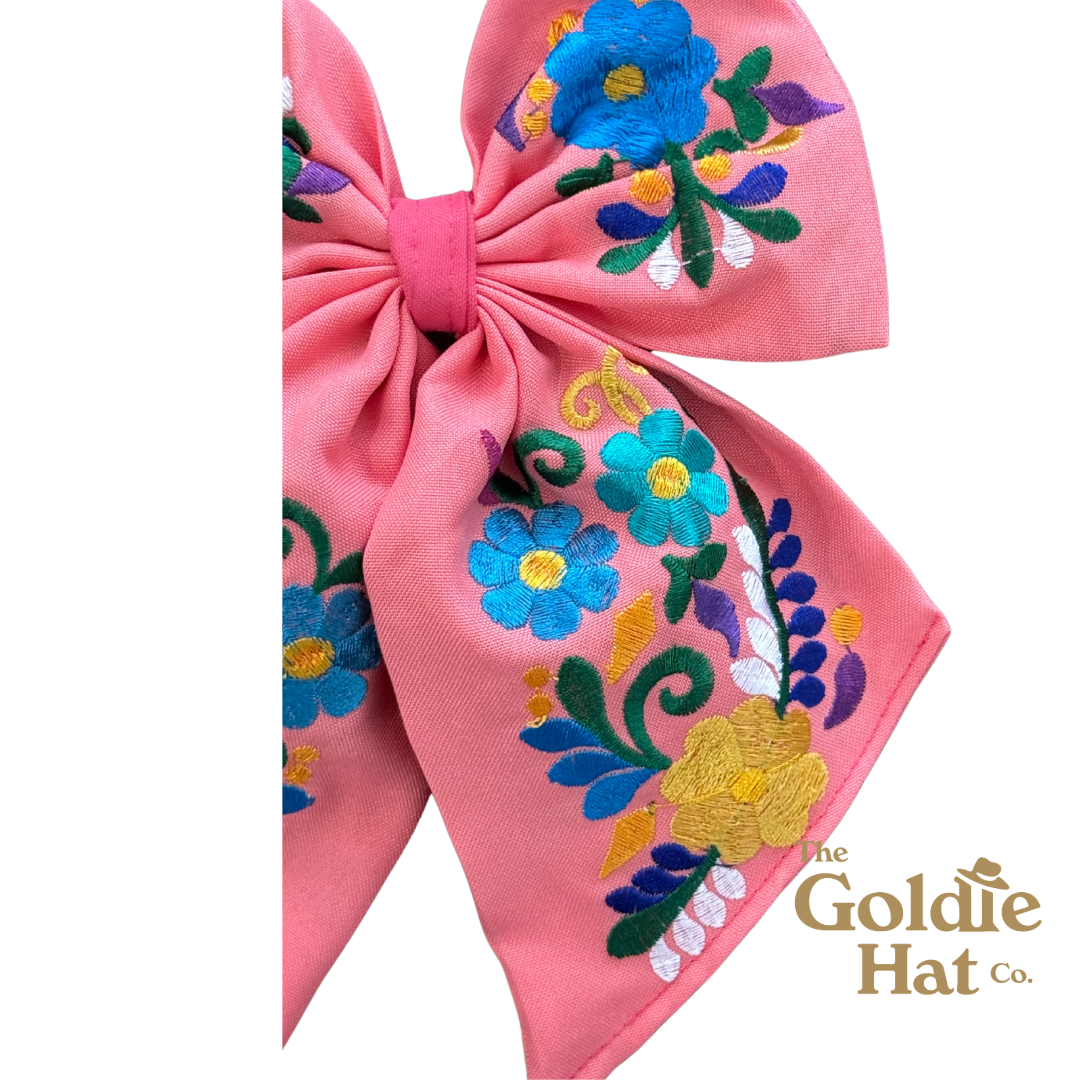 Medium Embroidered Bow