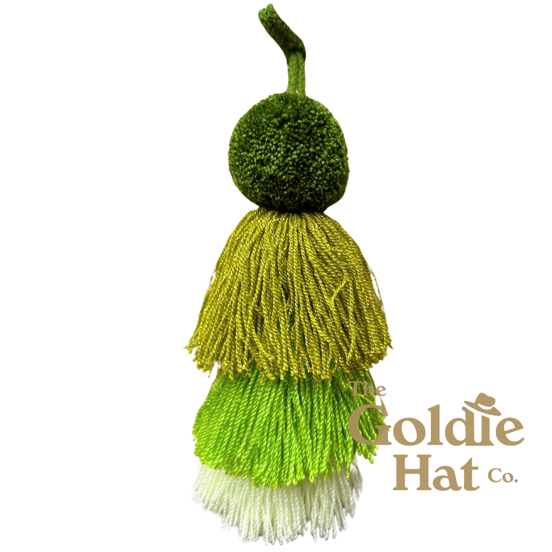 Green Pompom Palma Medium Bag