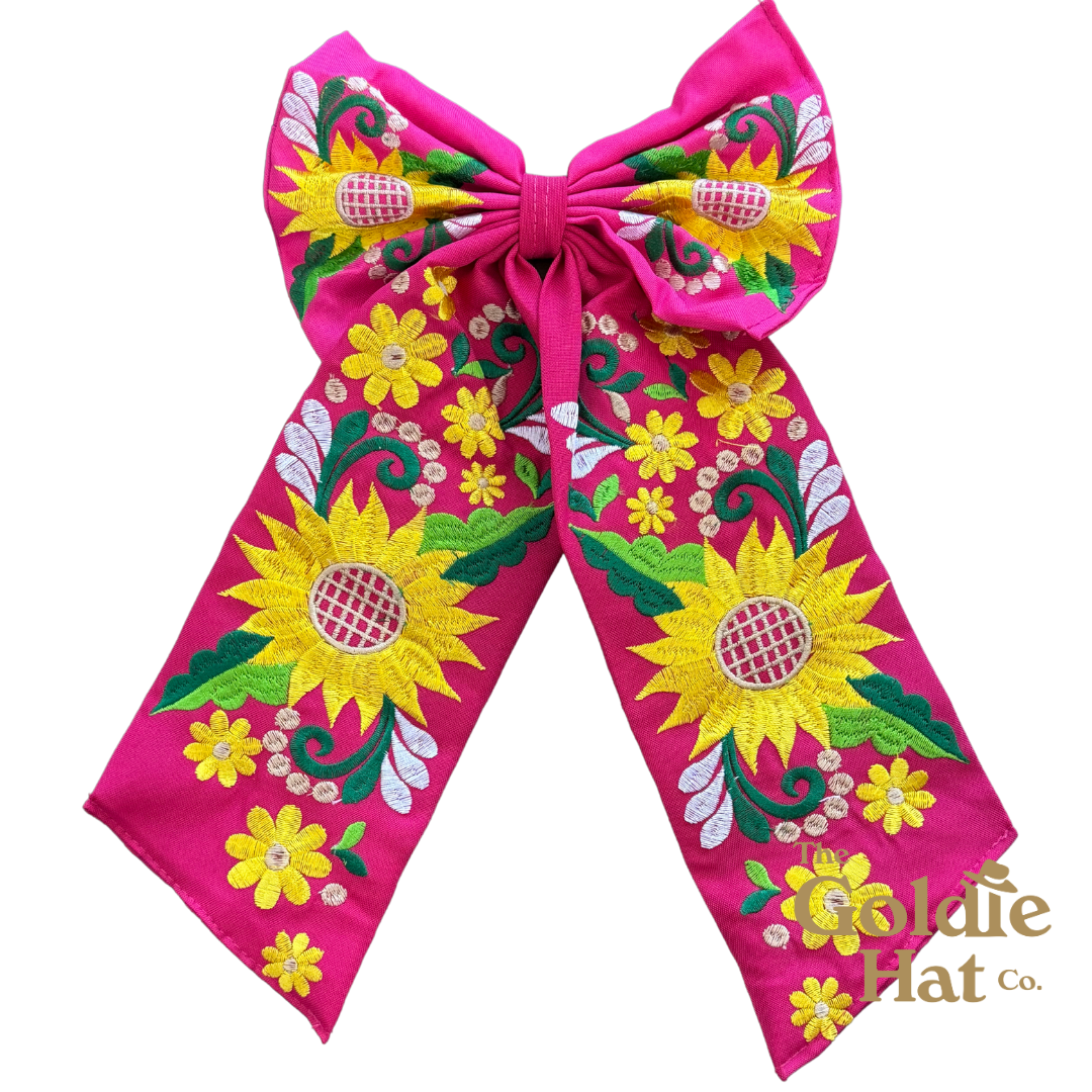 Large Embroidered Bow
