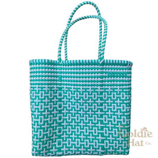 Turquoise Cross Tote