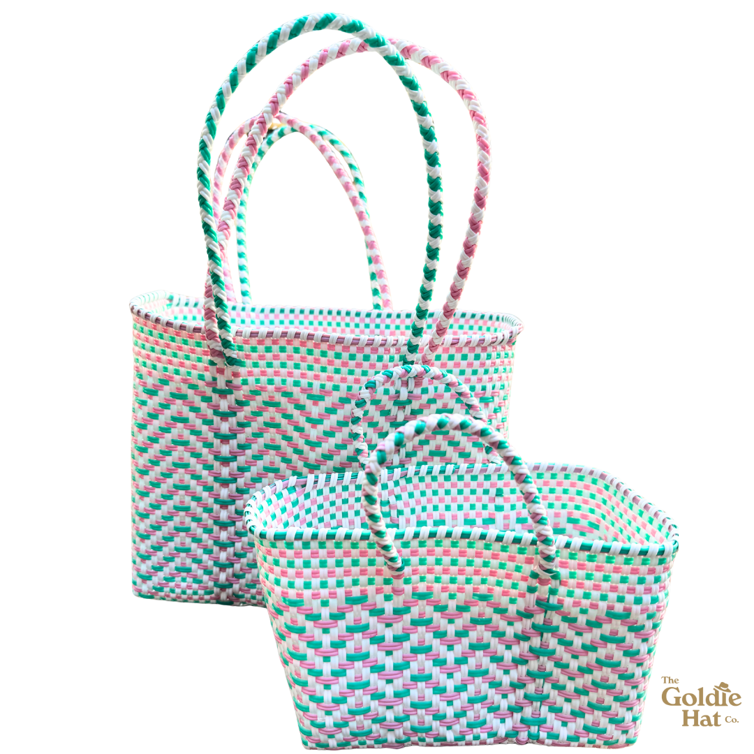 Goldie Mini Bag in Pink and Teal