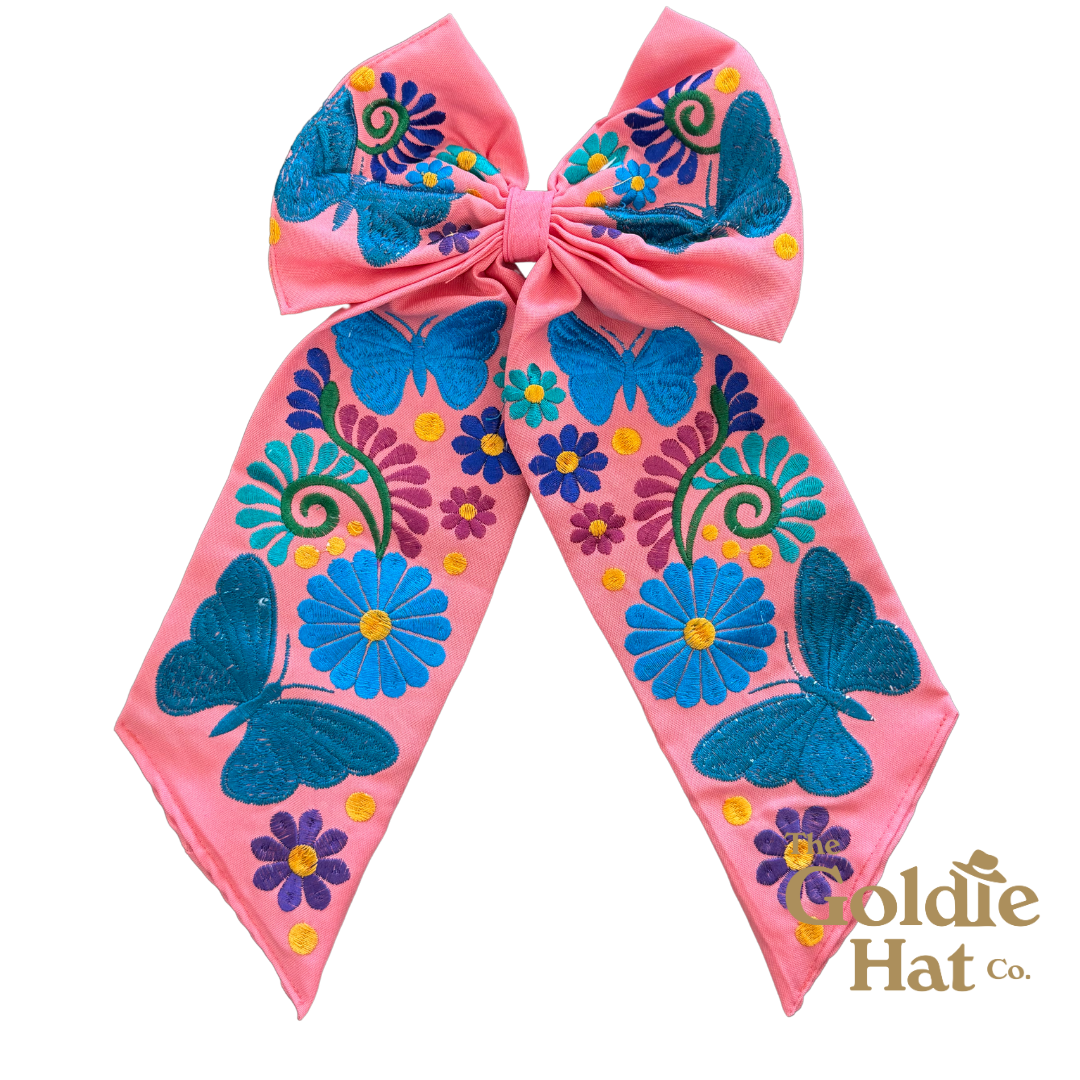 Large Embroidered Bow