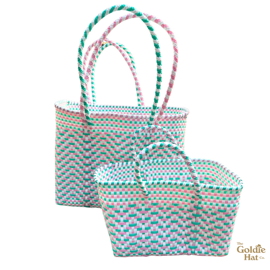 Goldie Small Bag in Pink and Teal